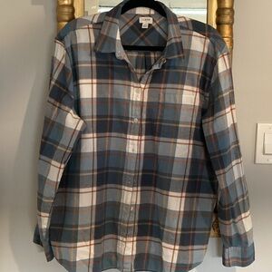 J Crew XL one pocket button down 100% brushed cotton shirt